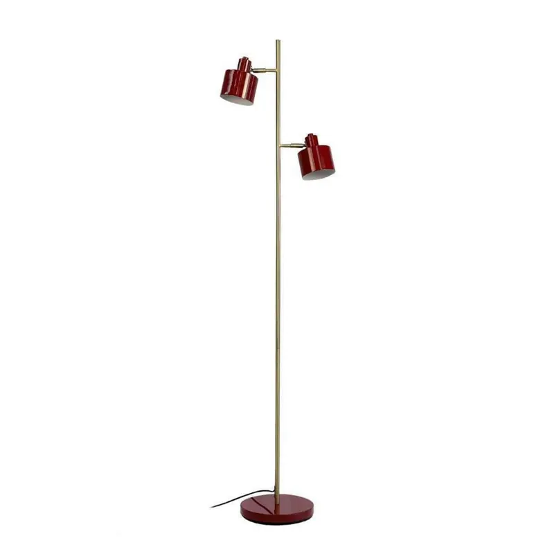 Lampa podłogowa Dyberg Larsen Ocean, ciemnoczerwona, 160 cm, 2-punktowa.