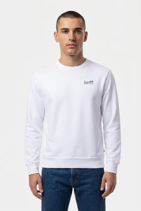 Levi's Graphic Sweatshirt Poster Outline White Maat: XL | Sweaters Outlet | Heren | Wit