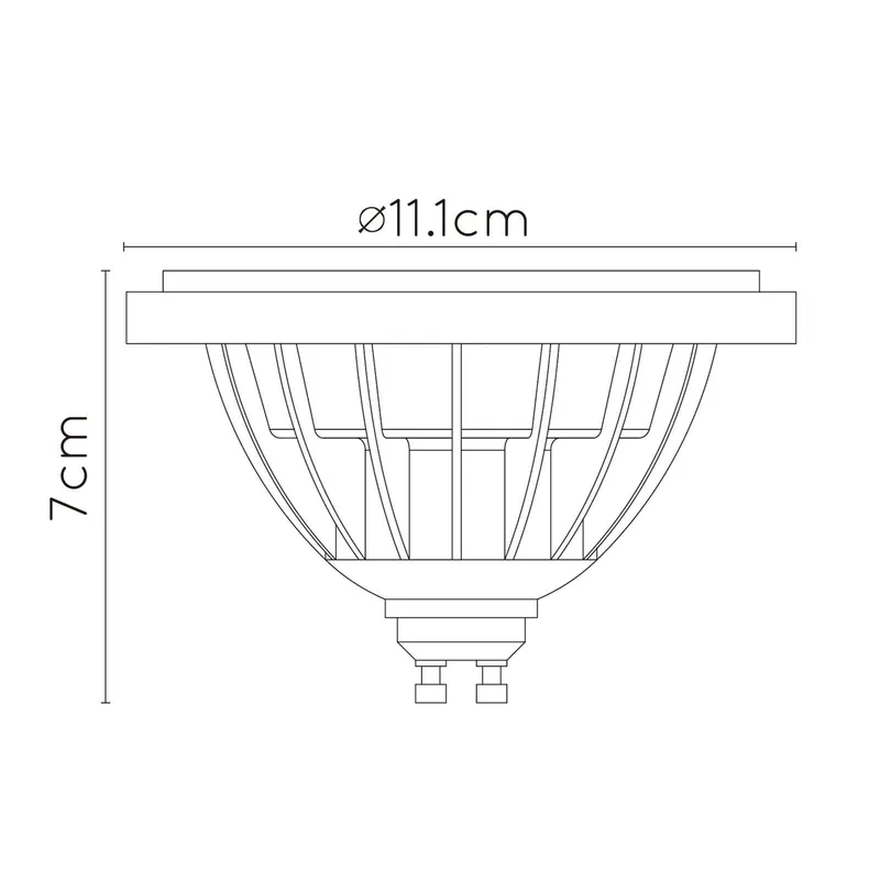 Reflektor LED GU10 12W 3 000 K dim to warm, czarny