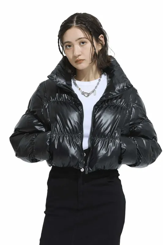Adidas Essential Glossy Puffer Black Maat: L | Winterjassen Outlet | Dames | Zwart