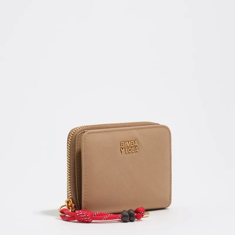 Portfel klapka nylon camel