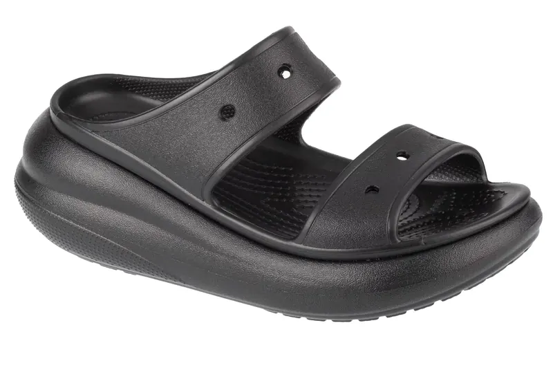 Crocs Classic Crush Sandal 207670-001, Damskie, Czarne, klapki, syntetyk, rozmiar: 39/40