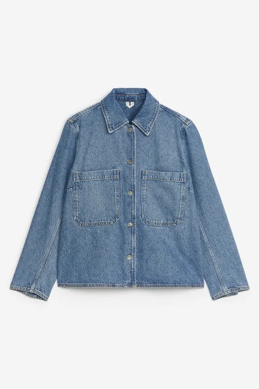 ARKET Iola Denim Shirt Blue Maat: 44 | Overhemden Outlet | Dames | Blauw