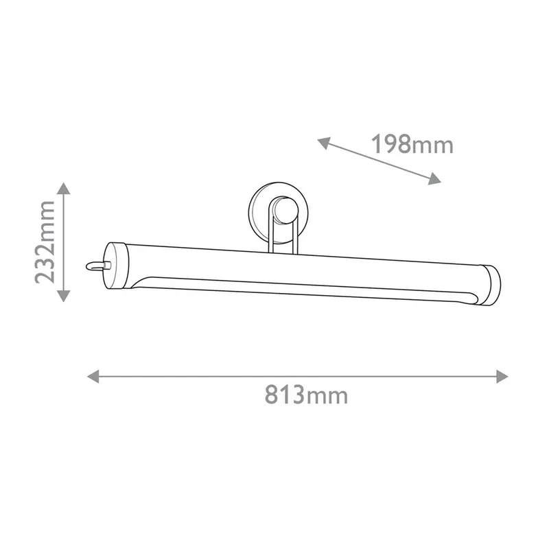 Lampa ścienna WYNWOOD, postarzany mosiądz, szerokość 81 cm, metal, 2 x E27