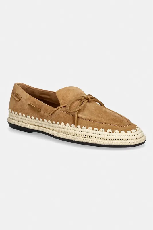 Tory Burch espadryle damskie zamszowe The Raffia Boaty