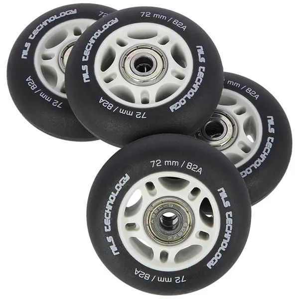 NILS EXTREME 72X24 82A Czarne Matowe (4 szt) + Abec-9 (8 szt) Zestaw Extreme