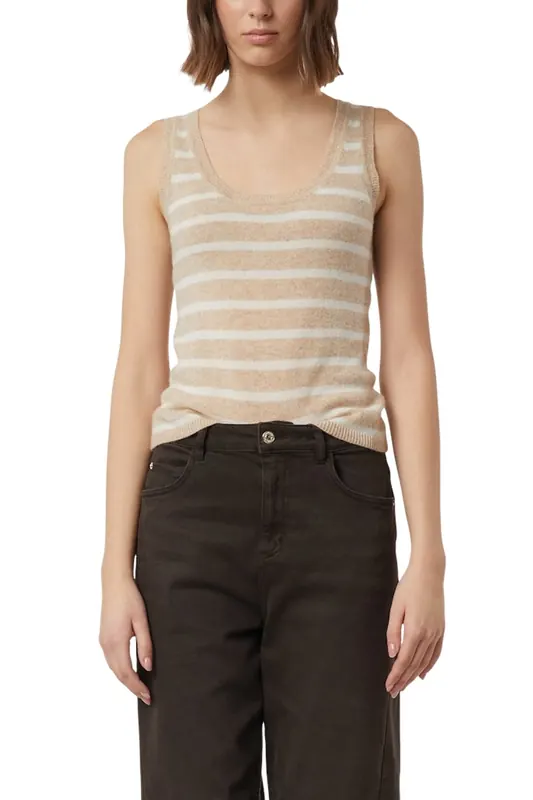 Comma Pullovers Beige Maat: 42 | Mouwloze Tops Outlet | Dames | Beige