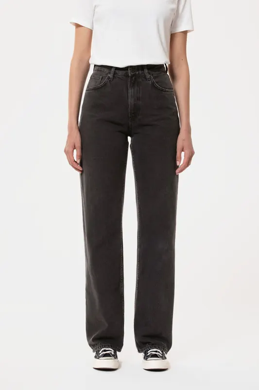 Nudie Jeans Clean Eileen Washed Out Black Maat: W24L34 | Jeans Outlet | Dames | Zwart