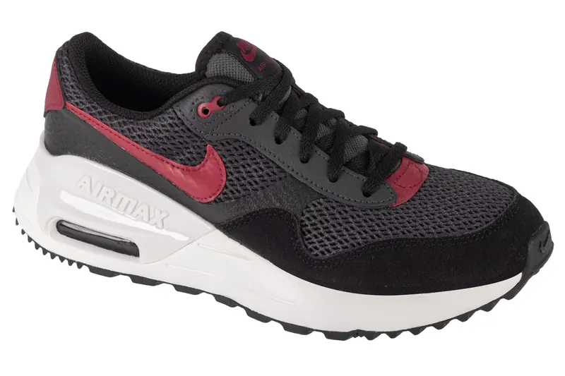 Nike Air Max System GS DQ0284-003, Unisex, Czarne, buty sneakers, skóra naturalna, rozmiar: 37,5