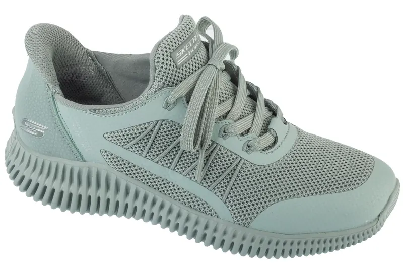 Skechers Slip-Ins: Bobs Geo Lite - Divine Pace 117413-SAGE, Damskie, Zielone, buty sneakers, tkanina, rozmiar: 36