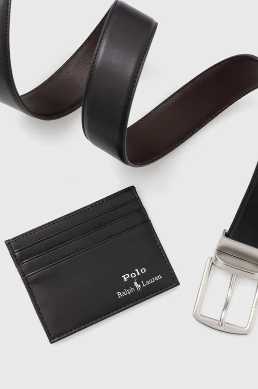 Polo Ralph Lauren pasek i etui na karty skórzane