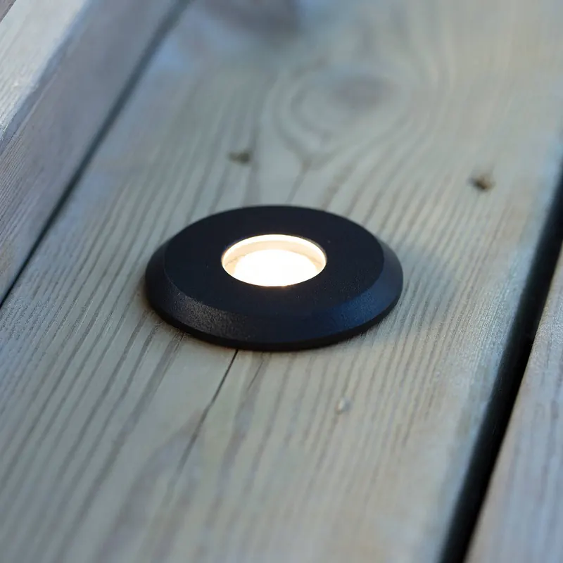 Garden 24 Decklight, czarny, światło górne, 3 W