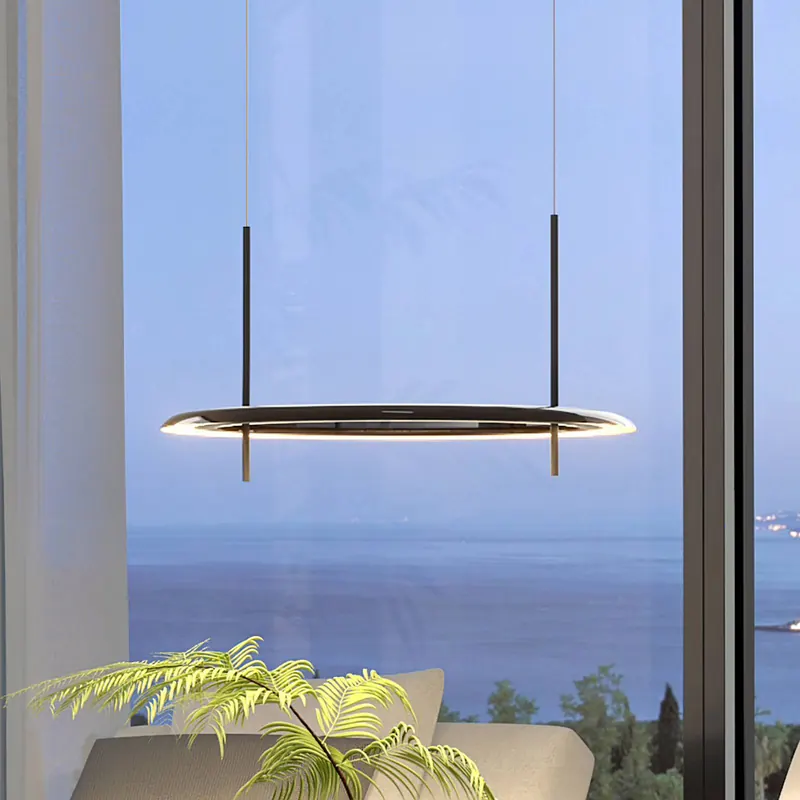 Żyrandol LED Molto Luce Vuto PD, czarna z połyskiem, Ø 60 cm