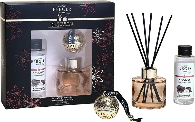 Maison berger paris Zestaw prezentowy dyfuzora zapachowego Pomelis z ceramicznymi aromatami Vanilla Magnificence