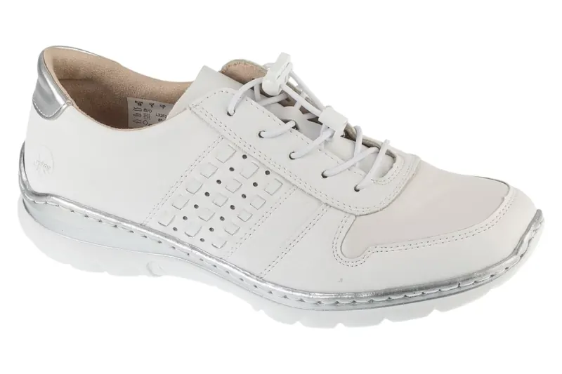 Rieker Shoes L32F3-80, Damskie, Białe, półbuty, skóra licowa, rozmiar: 36