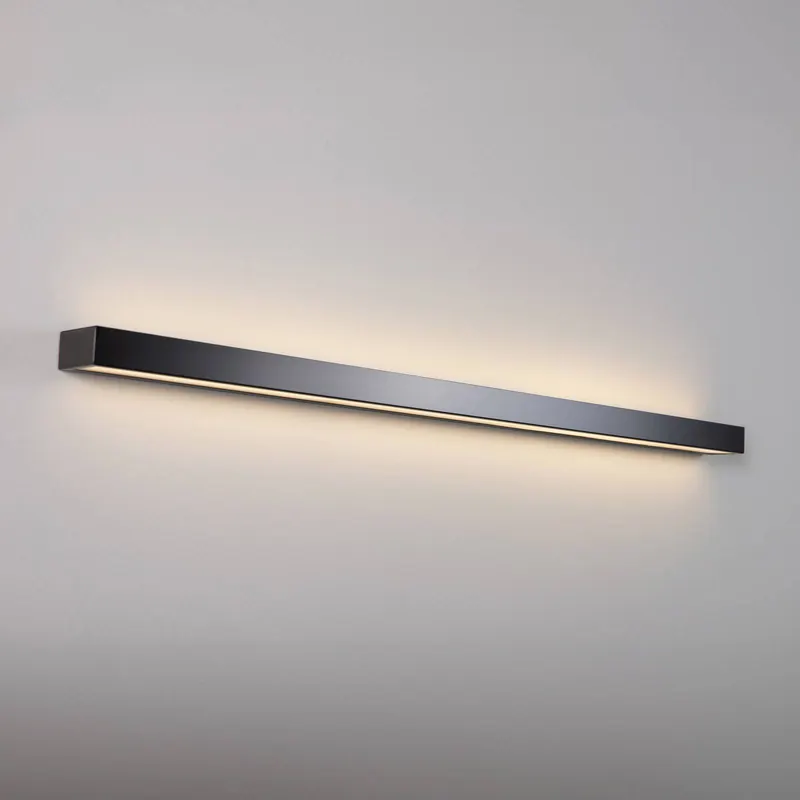 Mera kinkiet LED, szerokość 120cm, czarny, 3000K