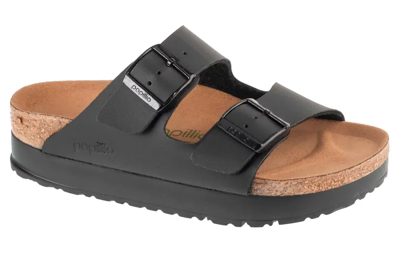 Birkenstock Arizona Platform Flex BF 1027395, Damskie, Czarne, klapki, Birko-Flor, rozmiar: 39