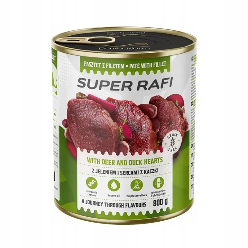 Rafi Mokra karma dla psa Jeleń 800g