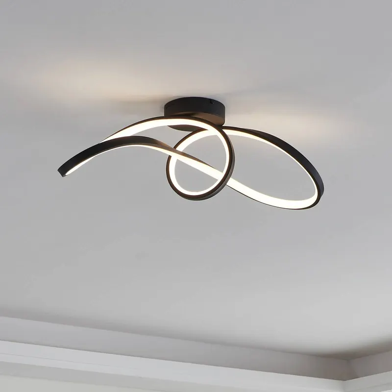 EGLO connect lampa sufitowa LED Calarossa-Z, czarna, aluminium