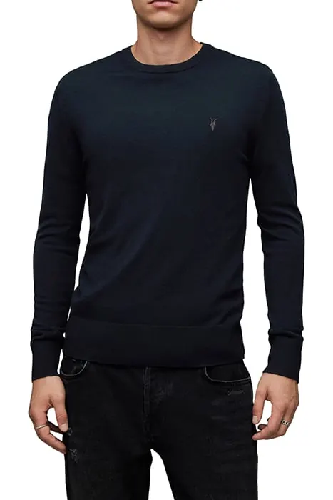 AllSaints Mode Merino Crew Ink Navy Maat: XXL | Sweaters Outlet | Heren | Zwart