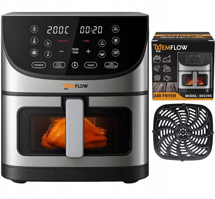Teplovzdušná Fritéza Air Fryer 8L 1800W Veľká Misa XL Profesionálna