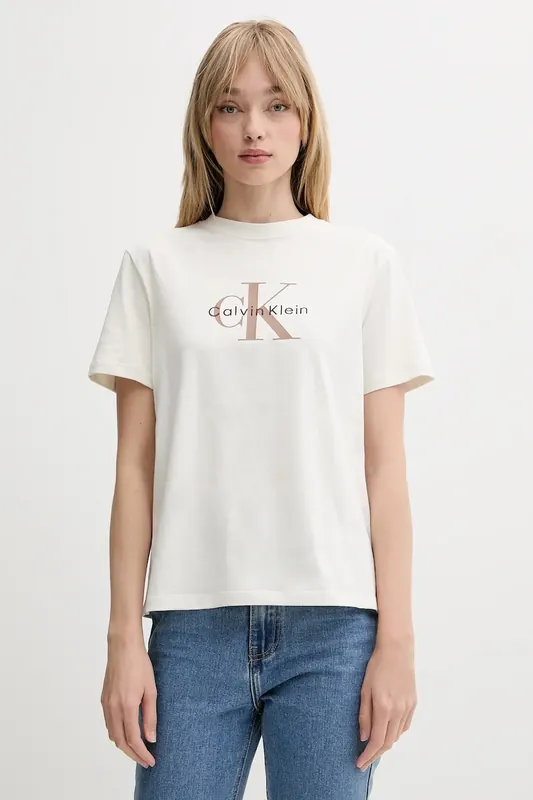 Calvin Klein Jeans t-shirt damski bawełniany