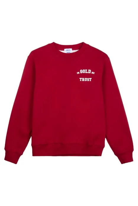 In Gold We Trust The Red Sweaterred Maat: L | Sweaters Outlet | Unisex | Rood