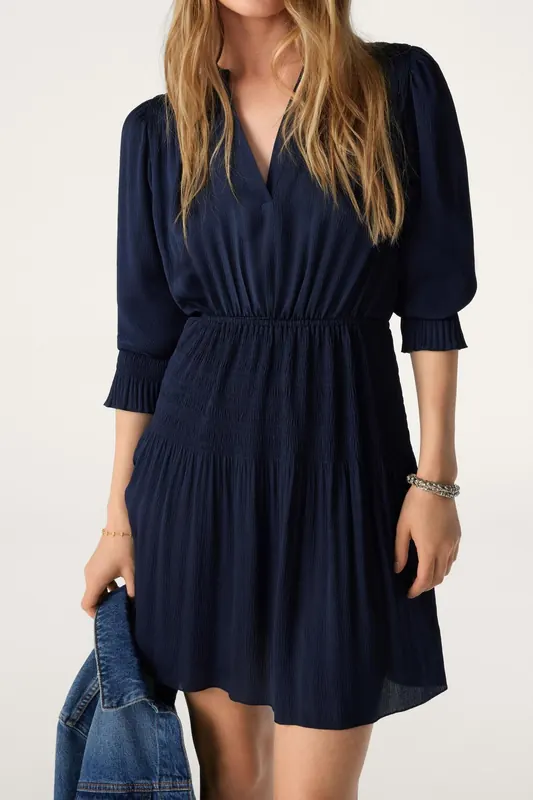 BA&SH Mini Dress Bluenuit Maat: S | Mini Jurken Outlet | Dames | Blauw