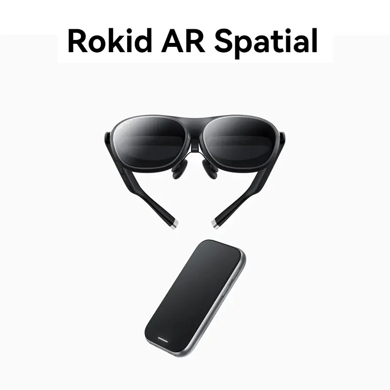 Okulary wirtualnej rzeczywistości Rokid AR z 3 ekranami, wyświetlaczem 360° Micro-OLED, 120Hz OLED, 600 nitów, obsługą wielozadaniowości do gier.