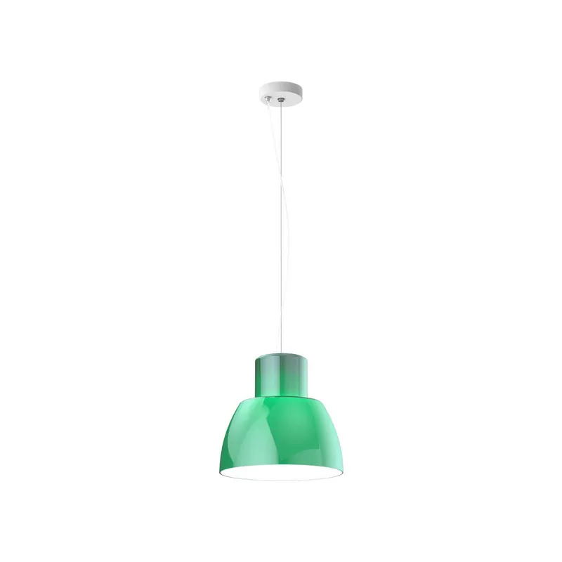 Lampa wisząca Nemo Lorosae, zielona, Ø 30 cm, szkło, E27