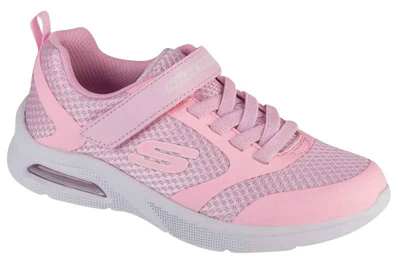 Skechers Microspec Max - Racer Gal 303543L-LTPK, Dla dziewczynki, Różowe, buty sneakers, tkanina, rozmiar: 28