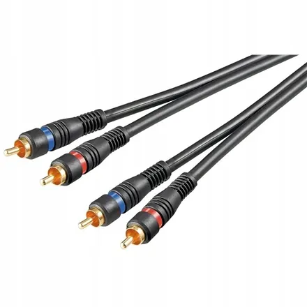 Goobay Kabel audio Wtyk Rca Rca Czarny