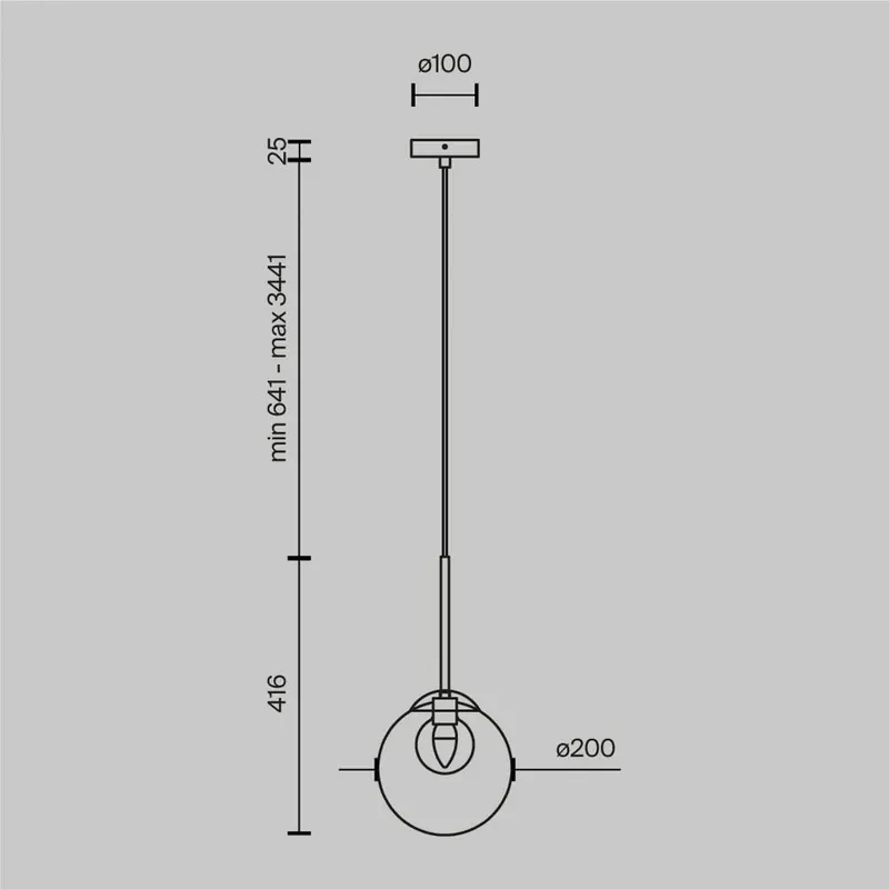 Lampa wisząca Maytoni Forma podstawowa, przezroczysty/złoty, 1-punktowa, szkło