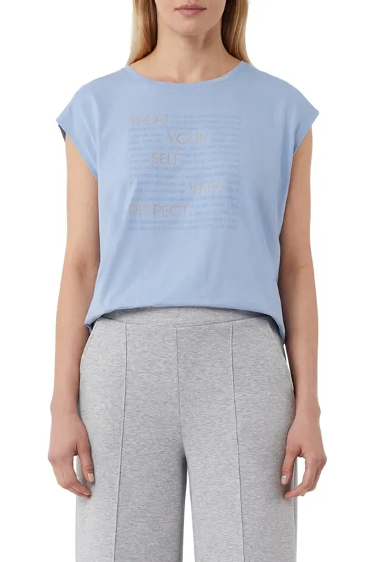 Comma T-shirts Light Blue Maat: 40 | Tops Outlet | Dames | Blauw