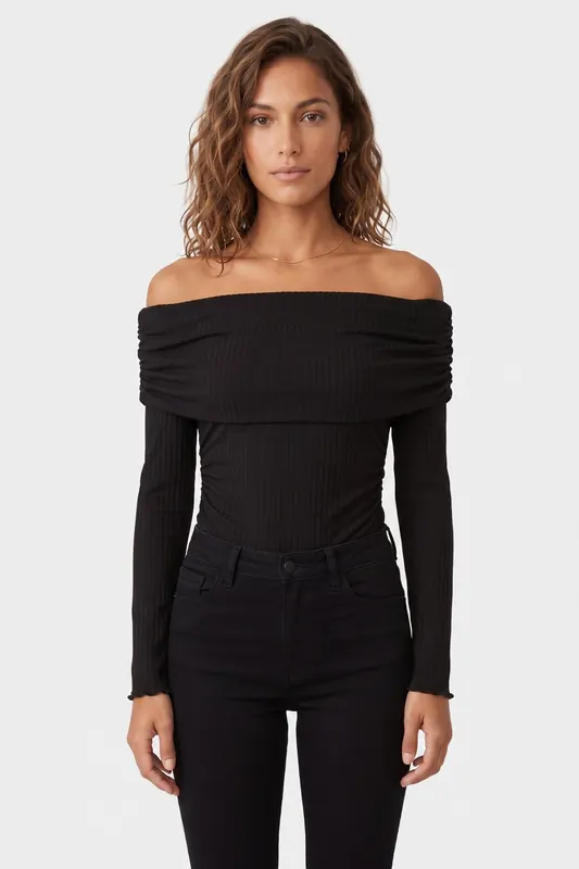 STUDIO AMAYA Ember Top Black Maat: S | Longsleeves Outlet | Dames | Zwart
