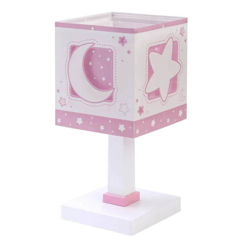 Lampa stołowa dla dzieci Moonlight Pink, G4, szerokość 14 cm