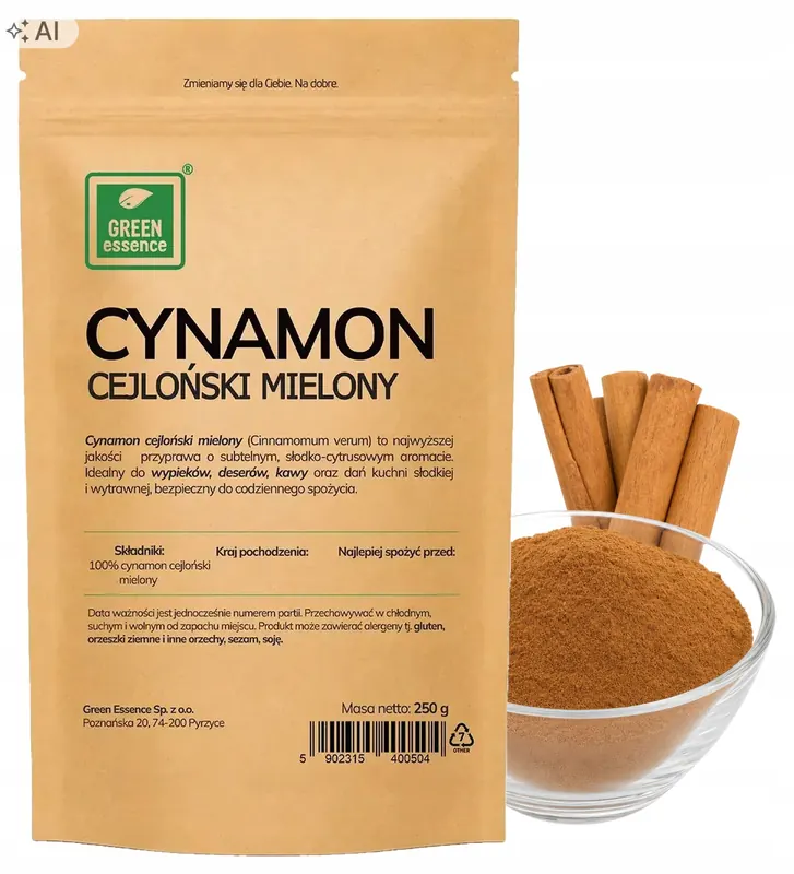 Cynamon Cejloński Mielony 250 g słodki aromatyczny