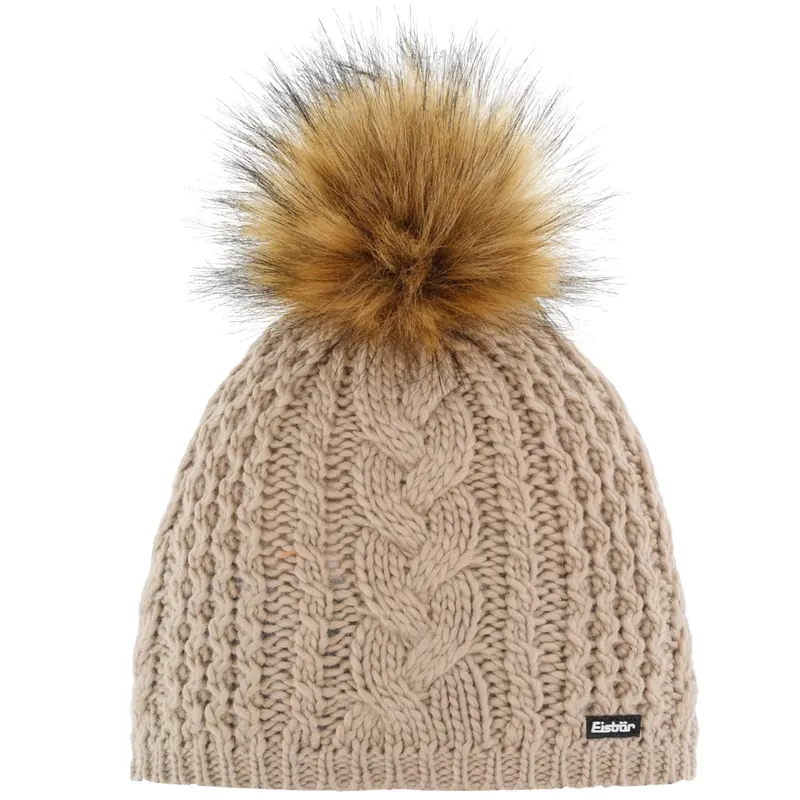 Eisbar Afra Lux E80111-156, Damskie, Beżowe, czapki, Merino, rozmiar: One size