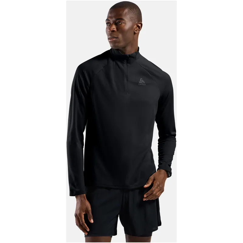 Bluza męska ODLO Essential 1/2 zip Mid Layer czarna (M)