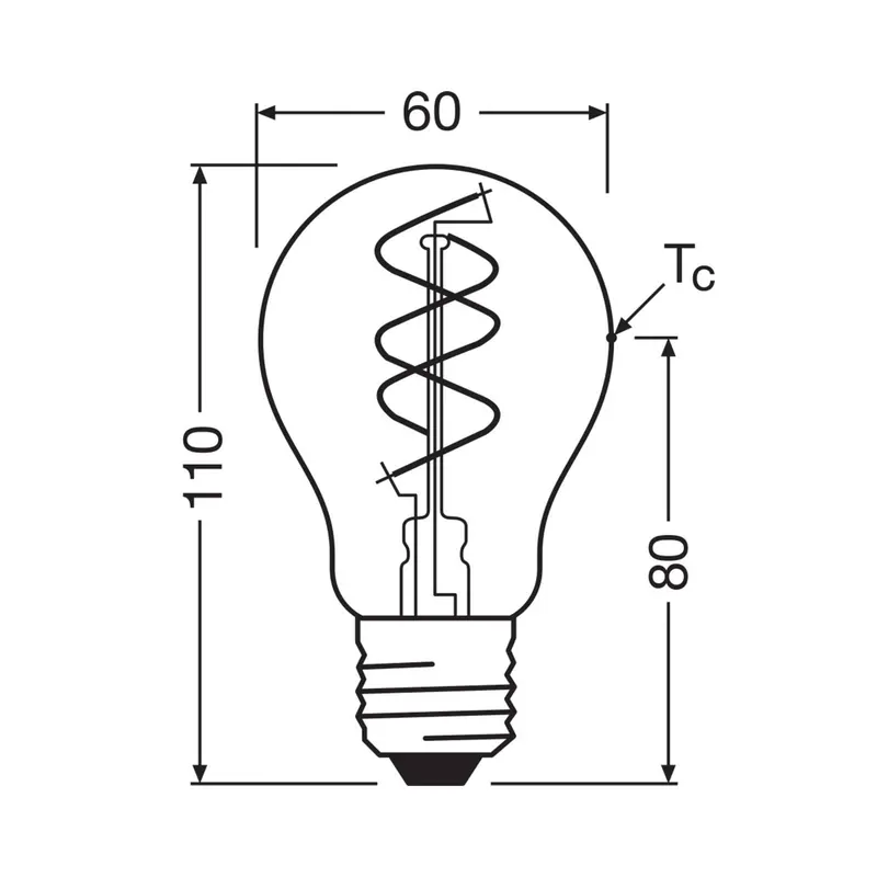 OSRAM LED Vintage E27 8W 2,200K Spiral Filament złoty ściemniany