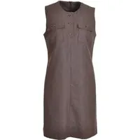 River Woods Slvs Dress Chestpocket Brown Maat: 34 | Mini Jurken Outlet | Dames | Bruin