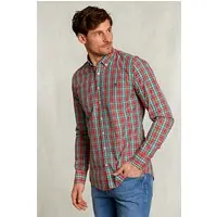 River Woods Slim Fit Checked Shirt Green/red Red Maat: S | Casual Overhemden Outlet | Heren | Groen