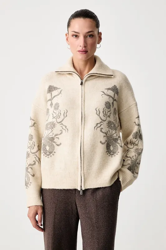 Scotch & Soda sweter rozpinany damski z wełną