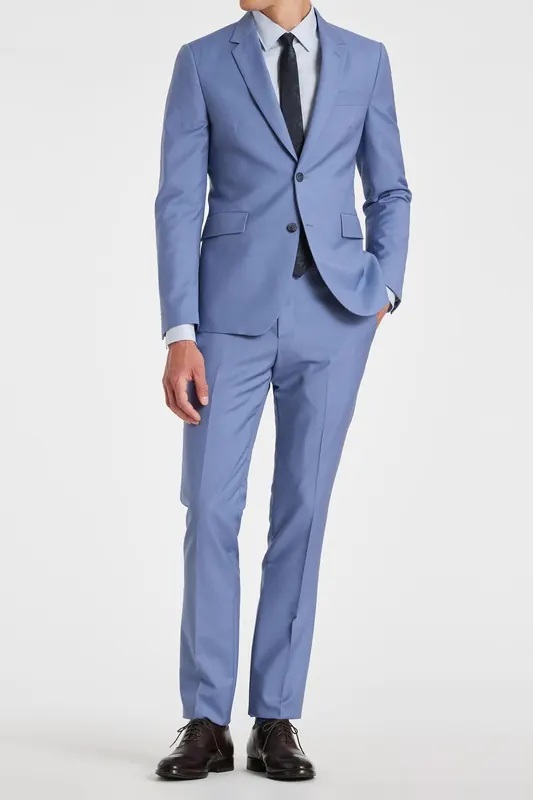 Paul Smith Mens Slim Fit 2btn Suit Greyish_blue Maat: 56 R | Blazers Outlet | Heren | Blauw