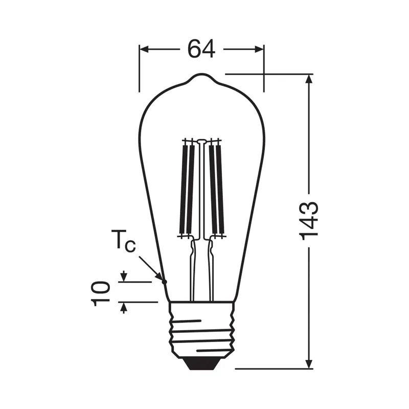 Żarówka LED OSRAM Edison E27 2,2W Filament 4000K