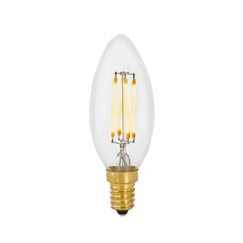 Żarówka LED Tala, świeczka, E14, 4 W, 2700 K, przezroczysta, ściemniana.