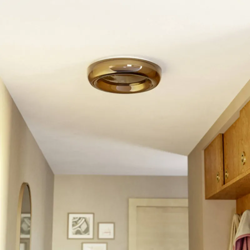Lampa sufitowa LED EGLO CONISTARINO, brązowa, Ø 40 cm, pierścień CCT