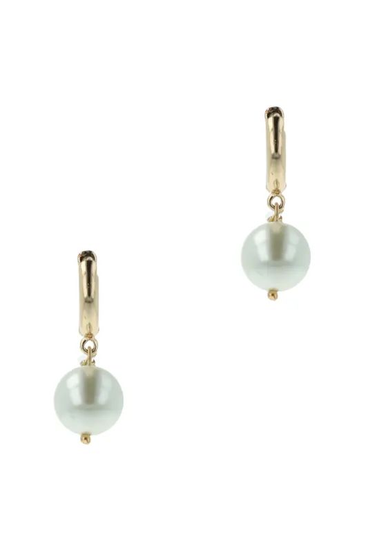 OTAZU Pearl Hoops Cream Maat: OS | Oorbellen Outlet | Dames | Wit