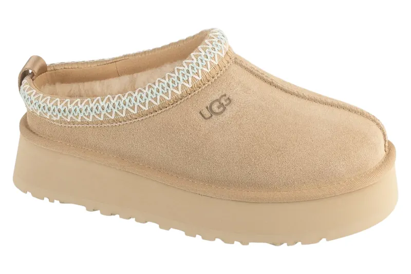 UGG Tazz II 1174471-SAN, Damskie, Beżowe, kapcie, skóra zamszowa, rozmiar: 37