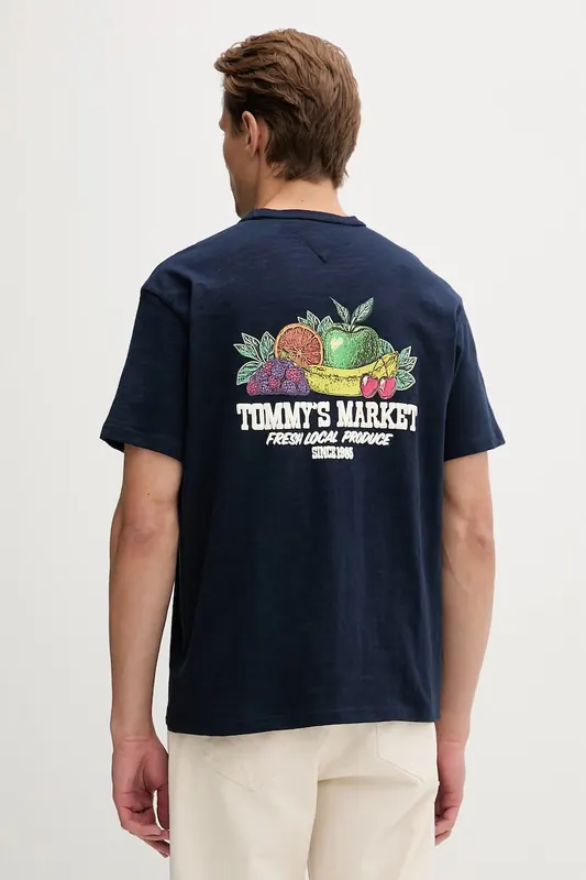 Tommy Jeans T-shirt oversize męski bawełniany